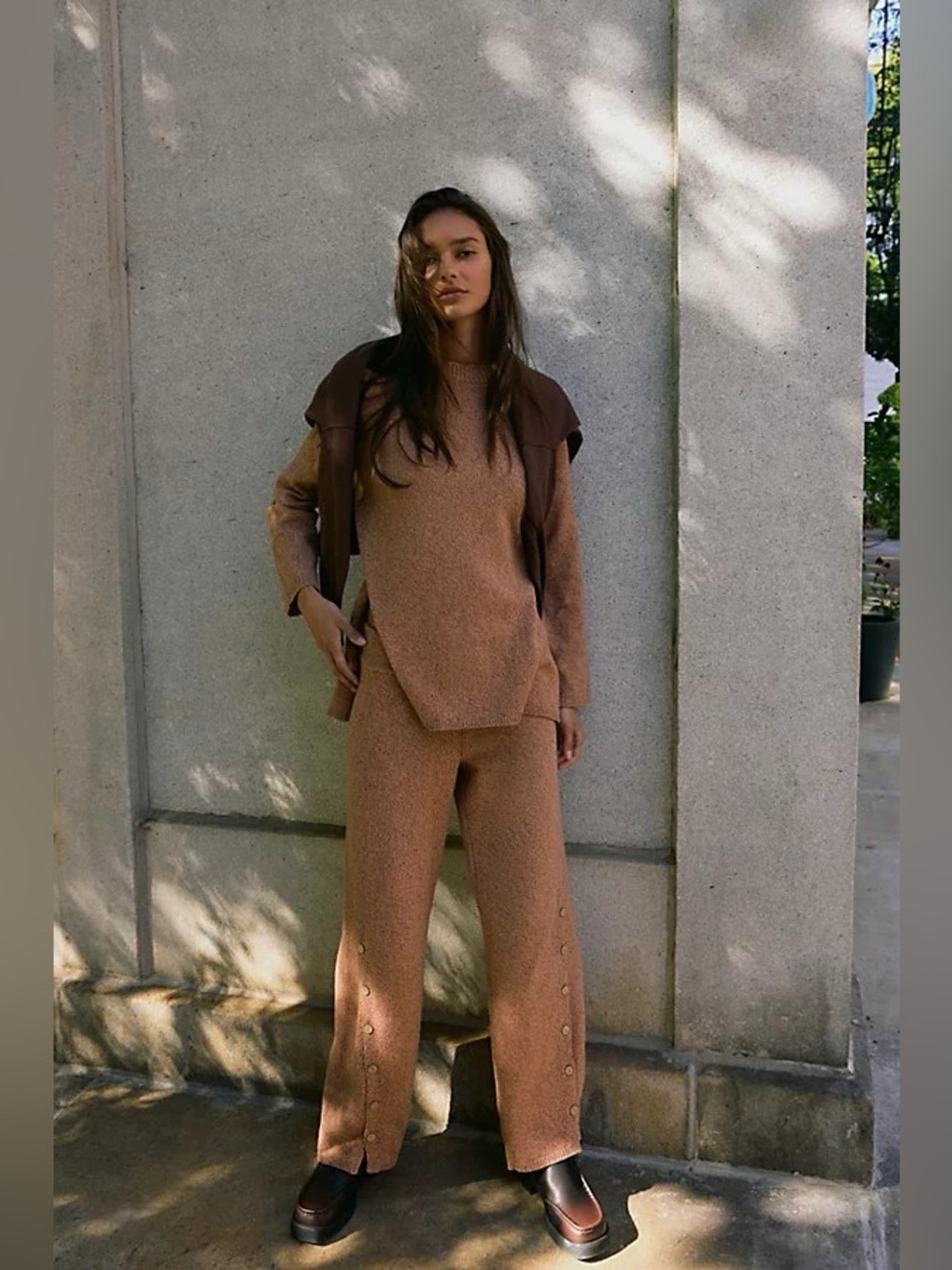 NWT! Free People Free-Est Button Up Sweater Set Sz Large